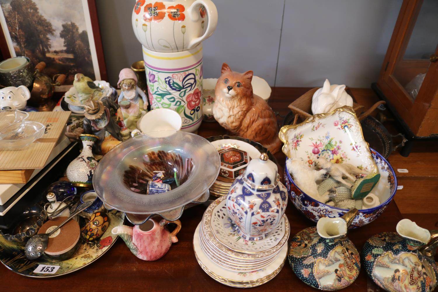 Large collection of assorted Ceramics and bygones inc. Poole Sleeve Vase, Indonesian domed box etc - Image 3 of 3