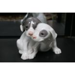 Copenhagen figure of 2 Puppies 12cm in Height