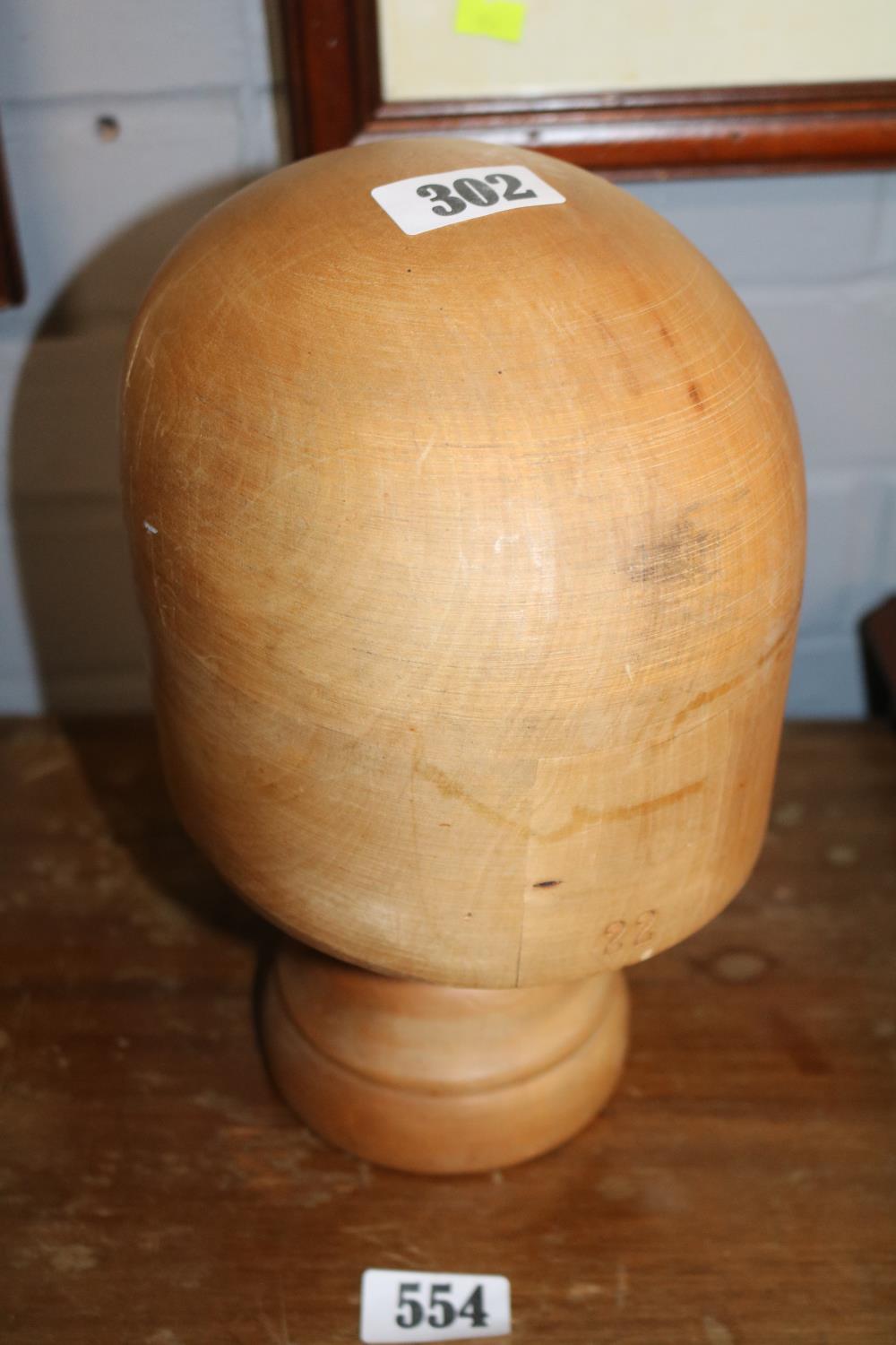 Vintage Wooden Milliner Head size 22