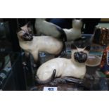 2 Royal Doulton Siamese Cats