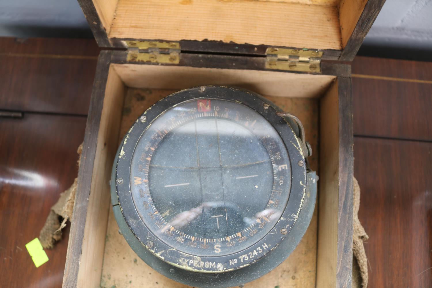 Cased WWII RAF Aircraft Compass Type R8M - Image 2 of 3