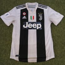 CRISTIANO RONALDO 2019 SUPERCOPPA MATCH WORN #7 JUVENTUS JERSEY An Adidas brand jersey worn by