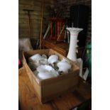 Box of assorted House clearance glassware and ceramics