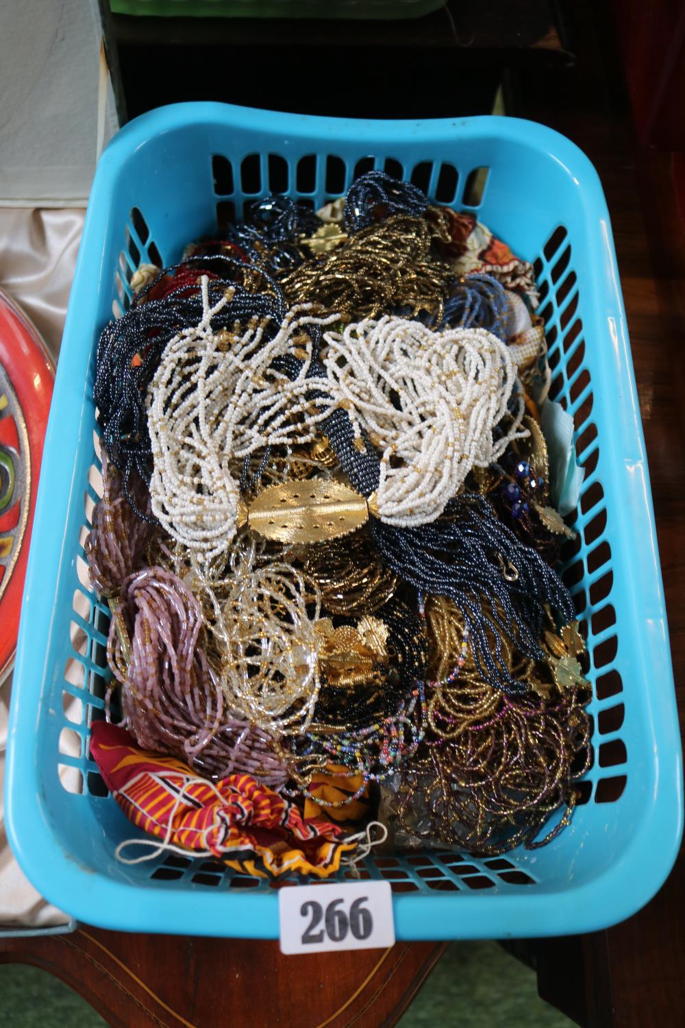 Basket of assorted Beaded necklaces