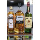 Bottle of Bushmills Irish Whiskey, Jameson Whiskey & a Bottle of Teachers Blended Whisky