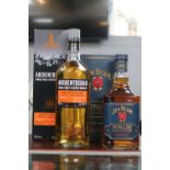 Boxed Auchentoshan Single Malt Scotch Whisky 700ml and Boxed Jim Beam 700ml