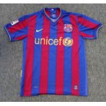 LIONEL MESSI 2009/2010 SIGNED BARCELONA #10 JERSEY The jersey is accompanied by a letter of