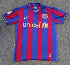 LIONEL MESSI 2009/2010 SIGNED BARCELONA #10 JERSEY The jersey is accompanied by a letter of