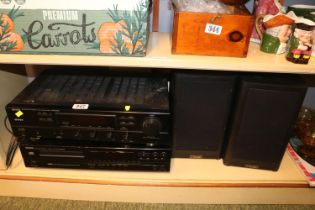Denon Stacking stereo and 2 Mission Speakers