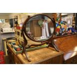 Victorian Oval Mahogany framed table mirror