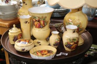 Collection of Aynsley Orchard Gold pattern tableware