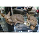 Collection of Poole Figures to include Fauns, Grey Seal and Sparrow