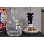 Wade Pussers Rum Decanter and a Crystal Cambridgeshire Constabulary presentation decanter