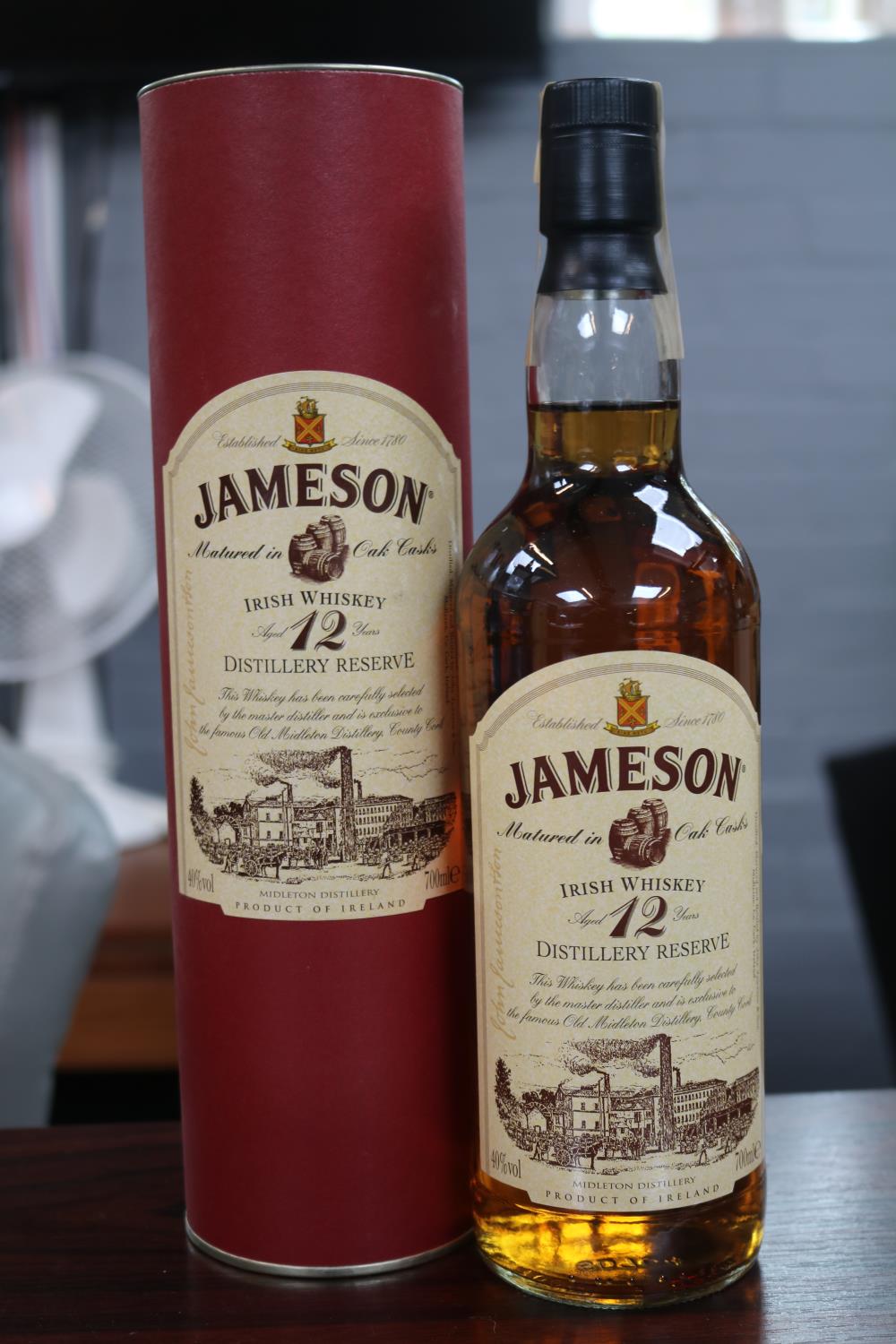Cased Jameson Irish Whiskey 12 Year 70cl