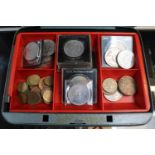 Collection of assorted British Crowns and other coins inc. 1937 Crown