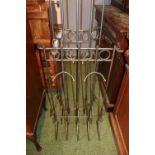 2 Wrought metal hall coat and hat stands