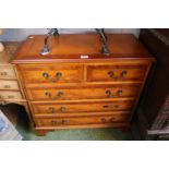 Modern Chest of 2 over 3 drawers with bracket feet