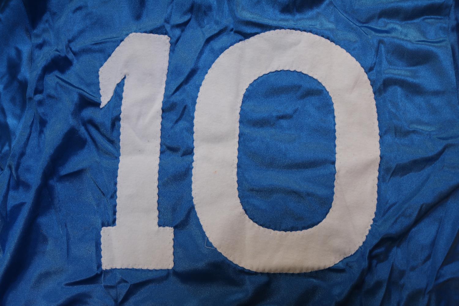 DIEGO MARADONA 1988/1989 MATCH WORN #10 NAPOLI JERSEY WITH MATCH WORN AND SIGNED CAPTAIN ARMBAND The - Image 6 of 6