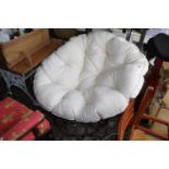 Large Circular upholstered button back Conservatory chair