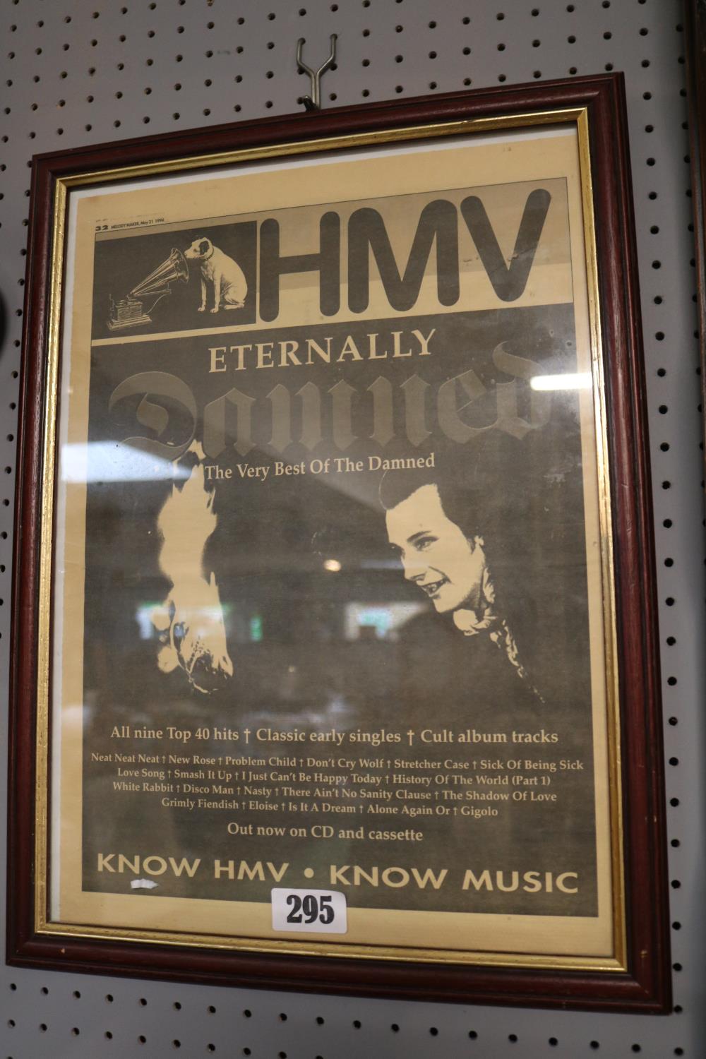 HMV eternally Damned Melody Maker 1994 framed