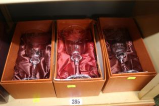 3 Boxed Gaius engraved Goblets
