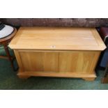 Good quality Modern Oak Blanket box with hinged top