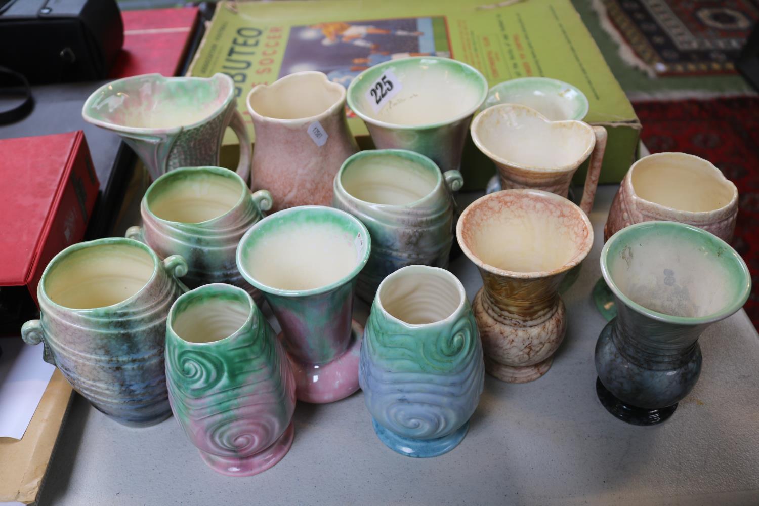 Collection of Sylvac glazed deco vases