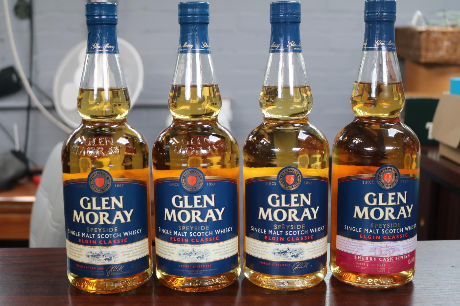 4 Boxed Glen Moray Speyside Single Malt Scotch Whisky Elgin Classic 70cl