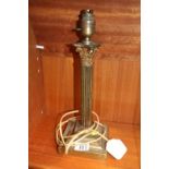 Brass Corinthian column table Lamp