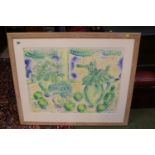 Large Framed watercolour by Annie Hayward dated 1993