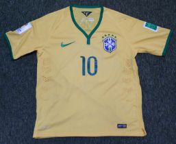 NEYMAR 2014 FIFA WORLD CUP MATCH WORN BRAZIL JERSEY - BRAZIL v CAMEROON On offer is a Nike brand