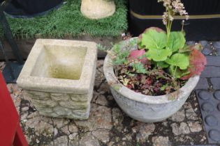 Concrete Garden planter and a circular planter