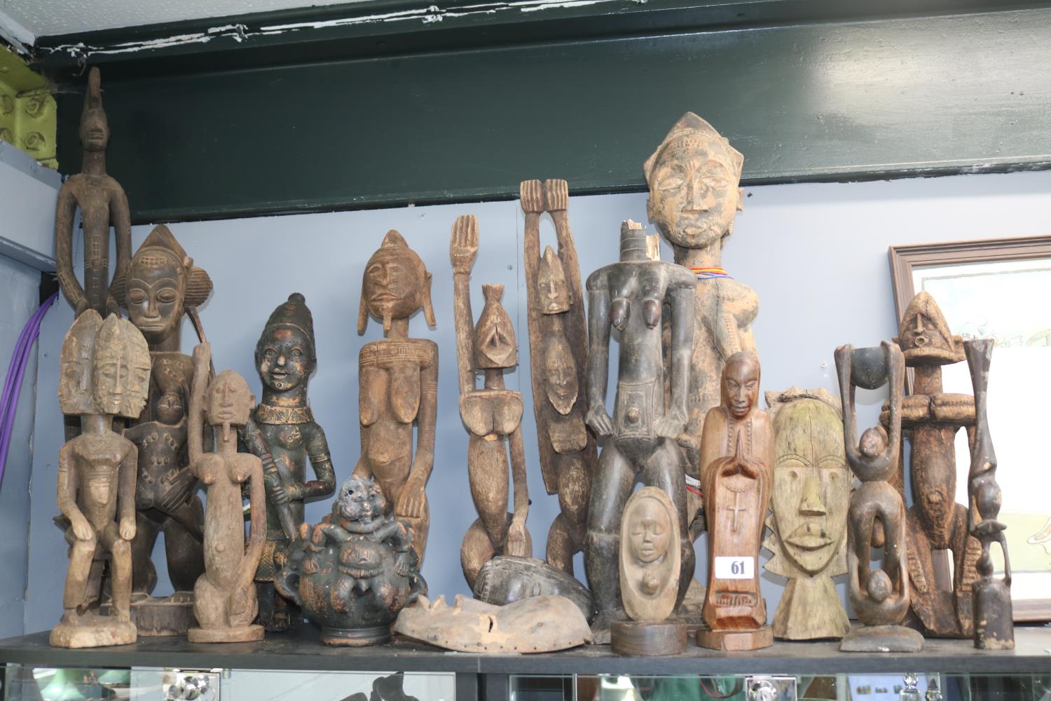 Large Collection of Ethnographic African tribal ancestral carved fertility & other figures