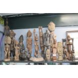 Large Collection of Ethnographic African tribal ancestral carved fertility & other figures