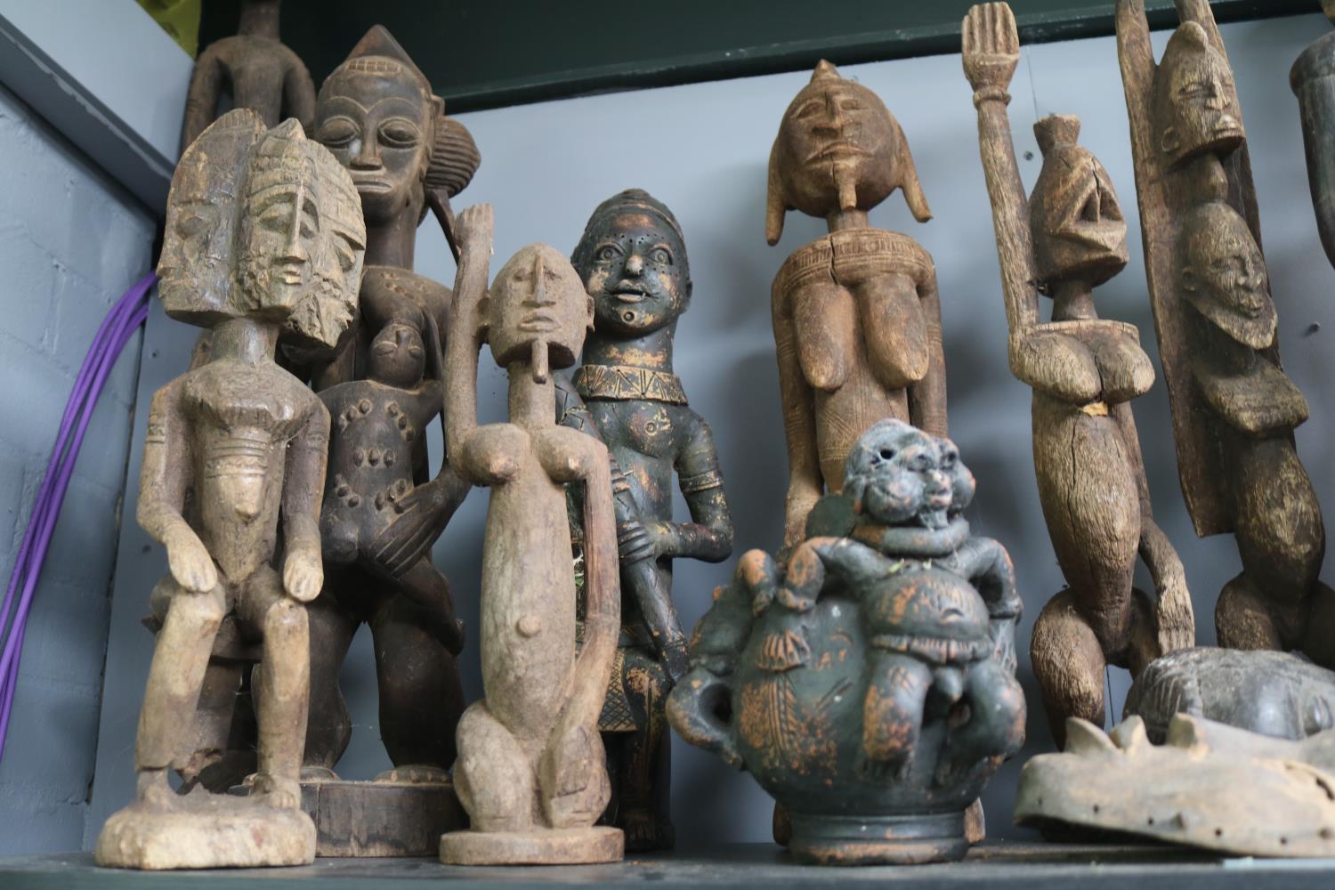 Large Collection of Ethnographic African tribal ancestral carved fertility & other figures - Image 3 of 3