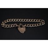 Early 20thC 9ct Gold Bracelet with Padlock 10.2g total weight