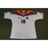 LOTHAR MATTHAUS 1994 FIFA WORLD CUP MATCH WORN #10 GERMANY JERSEY The white short-sleeved jersey was