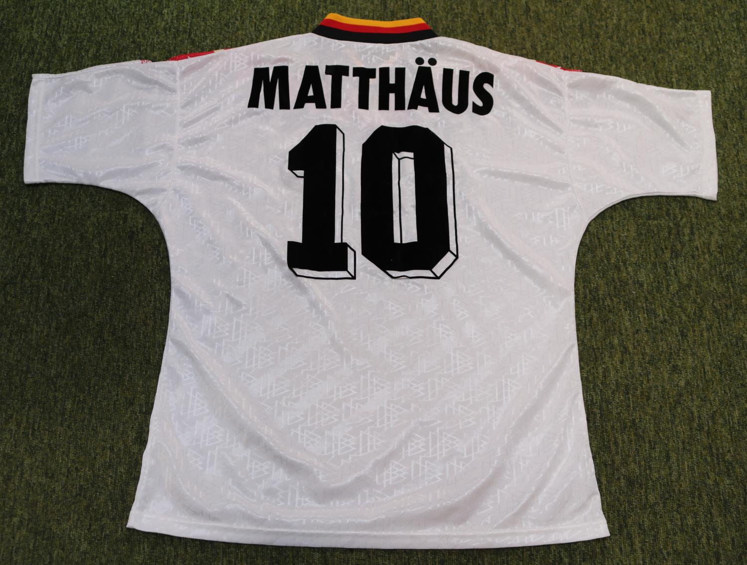 LOTHAR MATTHAUS 1994 FIFA WORLD CUP MATCH WORN #10 GERMANY JERSEY The white short-sleeved jersey was - Image 6 of 7