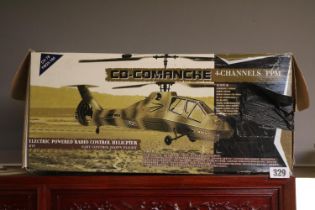 Boxed Co-Comanche 4 Channel Radio Control Helicopter