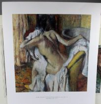 Degas & Morisot Two Prints: After the Bath, Woman Drying Herself, Edgar Degas 1834-1917, published