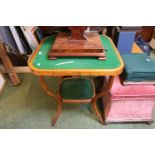 Thonet Baize topped card table with integral drawers