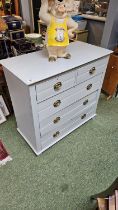 Grey Painted Edwardian Chest of Drawers