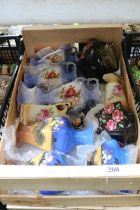 2 Boxes of assorted Ceramics to include Mantel vases etc