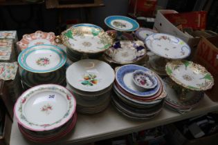 Extensive collection of English 19thC Dessertware to include Minton, Coalport, Spode, Worcester etc