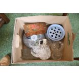 Wedgwood Jasperware Floral vase and a collection of assorted Glassware Musical Jewellery box in