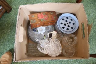 Wedgwood Jasperware Floral vase and a collection of assorted Glassware Musical Jewellery box in