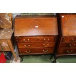 Edwardian Inlaid fall front Bureau