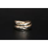 9ct Gold Wide band ring Size M 4.6g total weight