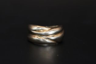 9ct Gold Wide band ring Size M 4.6g total weight