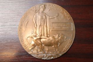 WW1 Bronze Death Penny for Frederick Charles Walker